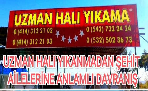 UZMAN HALI YIKANMADAN ŞEHİT AİLELERİNE ANLAMLI DAVRANIŞ