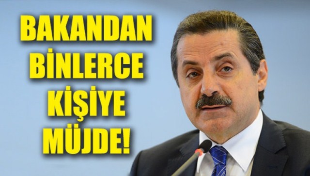 Bakandan Binlerce Kişiye Müjde