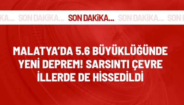 Son Dakika! Malatya'da 5.6 büyüklüğünde deprem meydana geldi